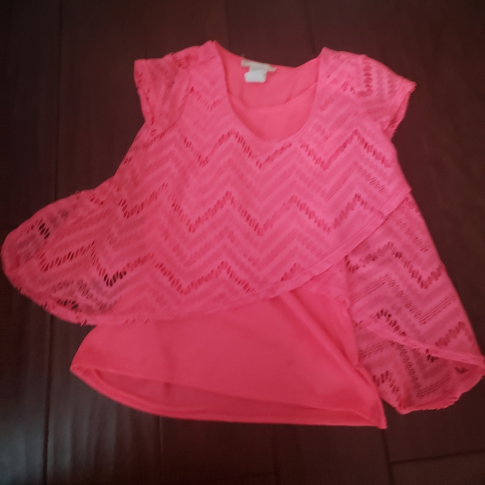 Girls Hotpink Aztec Tank